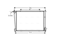 Radiator, engine cooling HYA2148 Ava Quality Cooling