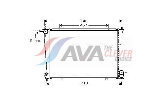 Radiator, engine cooling HYA2148 Ava Quality Cooling