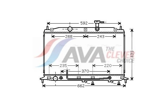 Radiator, engine cooling HYA2177 Ava Quality Cooling