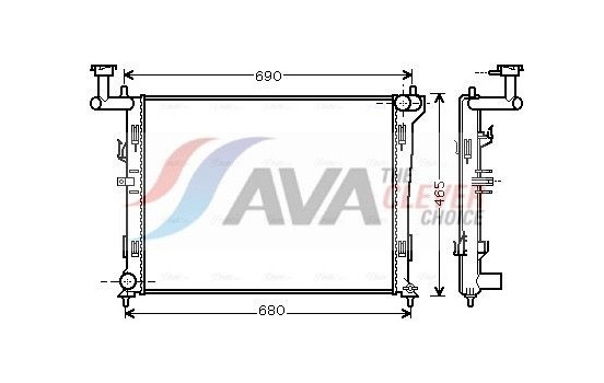 Radiator, engine cooling HYA2179 Ava Quality Cooling