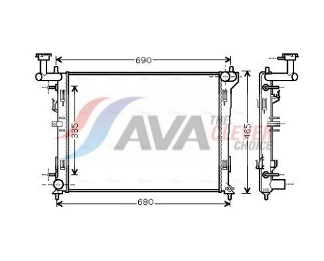 Radiator, engine cooling HYA2180 Ava Quality Cooling