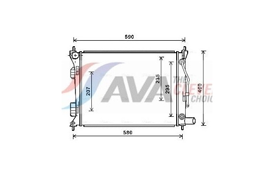 Radiator, engine cooling HYA2276 Ava Quality Cooling