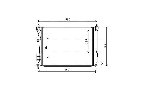 Radiator, engine cooling HYA2277 Ava Quality Cooling