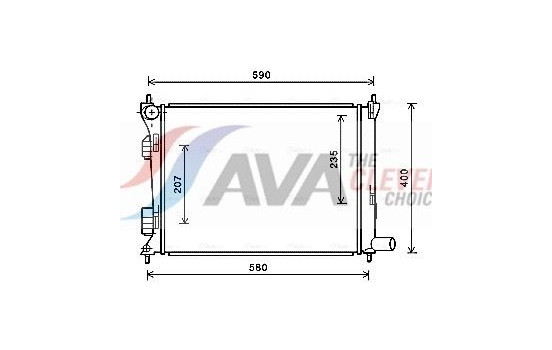 Radiator, engine cooling HYA2277 Ava Quality Cooling