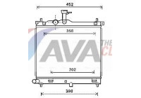 Radiator, engine cooling HYA2291 Ava Quality Cooling