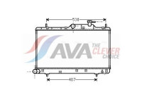 Radiator, engine cooling HYA2307 Ava Quality Cooling
