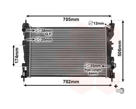 Radiator, engine cooling *** IR PLUS *** 01002119 International Radiators Plus, Image 2