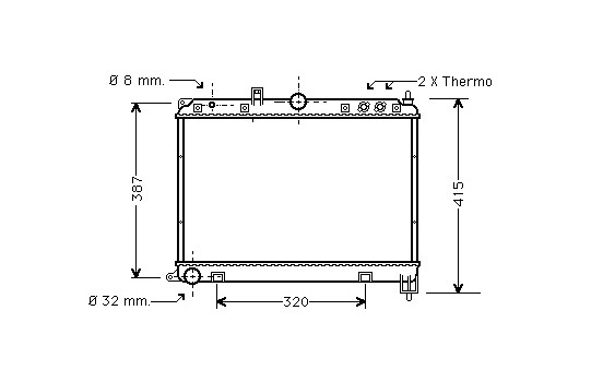 Radiator, engine cooling *** IR PLUS *** 02002118 International Radiators Plus