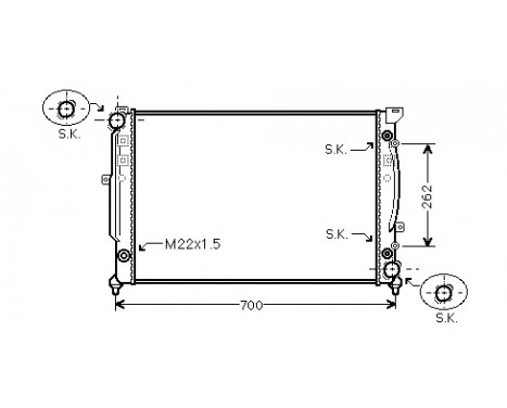 Radiator, engine cooling *** IR PLUS *** 03002125 International Radiators Plus