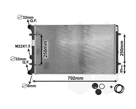 Radiator, engine cooling *** IR PLUS *** 03002129 International Radiators Plus, Image 3