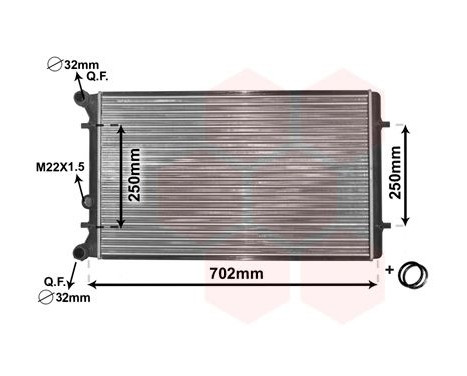 Radiator, engine cooling *** IR PLUS *** 03002155 International Radiators Plus