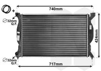 Radiator, engine cooling *** IR PLUS *** 03002201 International Radiators Plus