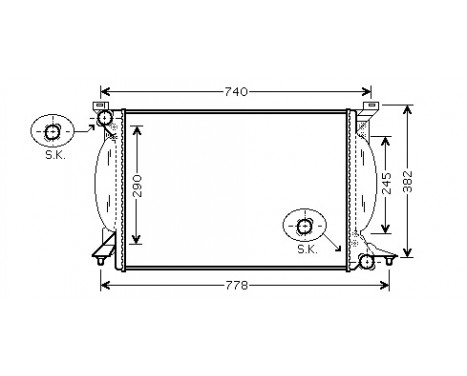 Radiator, engine cooling *** IR PLUS *** 03002206 International Radiators Plus