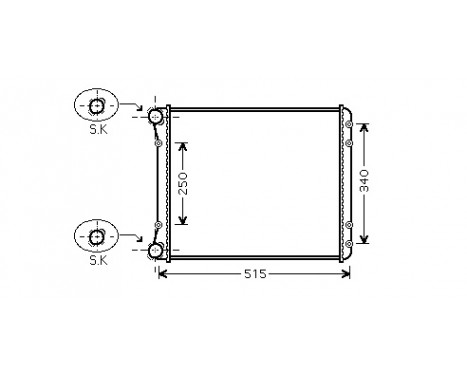 Radiator, engine cooling *** IR PLUS *** 03002220 International Radiators Plus