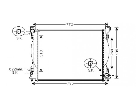 Radiator, engine cooling *** IR PLUS *** 03002230 International Radiators Plus