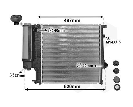 Radiator, engine cooling *** IR PLUS *** 06002124 International Radiators Plus