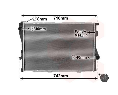 Radiator, engine cooling *** IR PLUS *** 06002170 International Radiators Plus