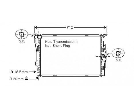 Radiator, engine cooling *** IR PLUS *** 06002291 International Radiators Plus