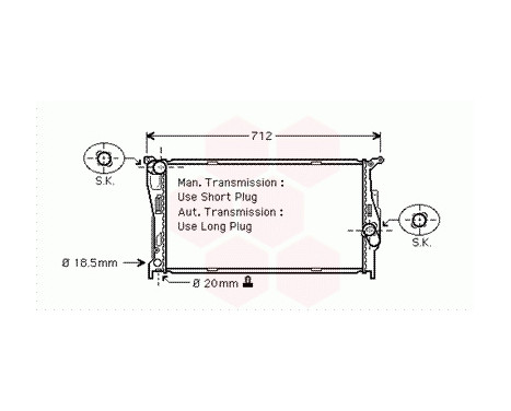 Radiator, engine cooling *** IR PLUS *** 06002293 International Radiators Plus