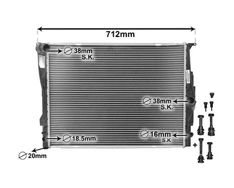 Radiator, engine cooling *** IR PLUS *** 06002303 International Radiators Plus, Image 3