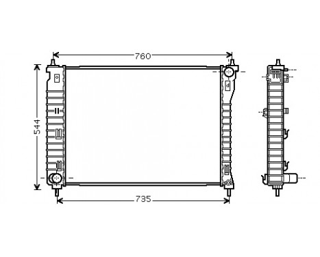 Radiator, engine cooling *** IR PLUS *** 08002034 International Radiators Plus