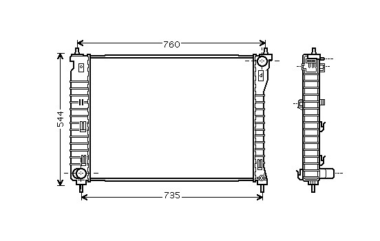 Radiator, engine cooling *** IR PLUS *** 08002034 International Radiators Plus