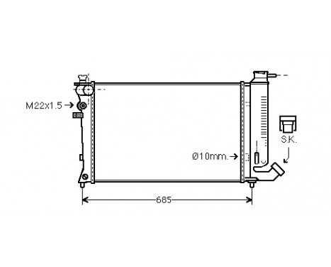 Radiator, engine cooling *** IR PLUS *** 09002108 International Radiators Plus