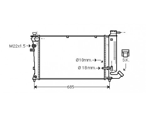 Radiator, engine cooling *** IR PLUS *** 09002110 International Radiators Plus