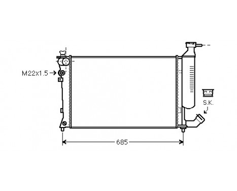 Radiator, engine cooling *** IR PLUS *** 09002157 International Radiators Plus