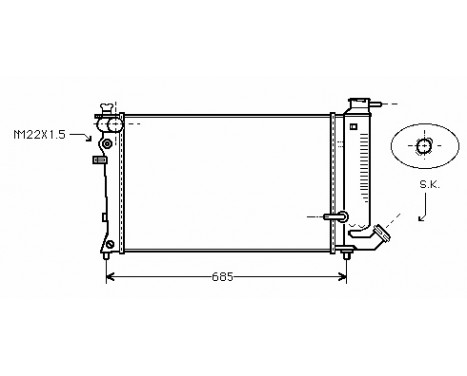 Radiator, engine cooling *** IR PLUS *** 09002170 International Radiators Plus