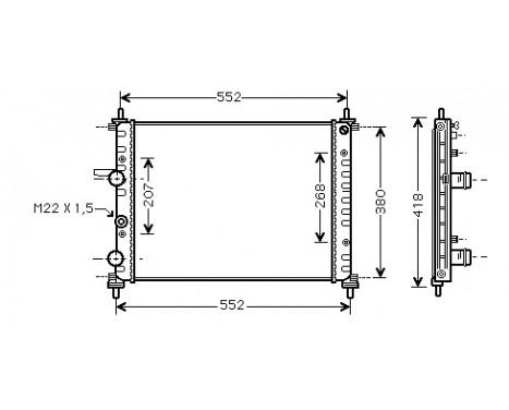 Radiator, engine cooling *** IR PLUS *** 17002182 International Radiators Plus