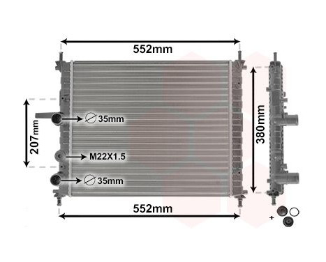 Radiator, engine cooling *** IR PLUS *** 17002182 International Radiators Plus, Image 2