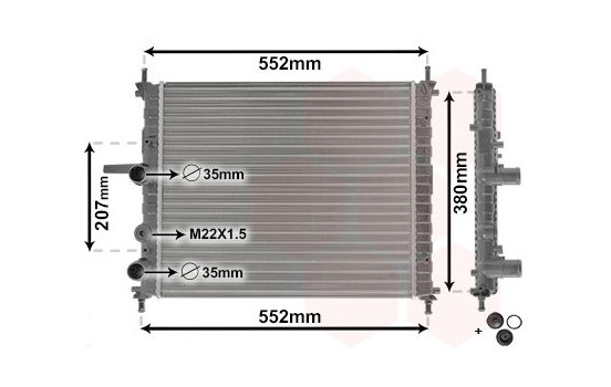 Radiator, engine cooling *** IR PLUS *** 17002182 International Radiators Plus, Image 2