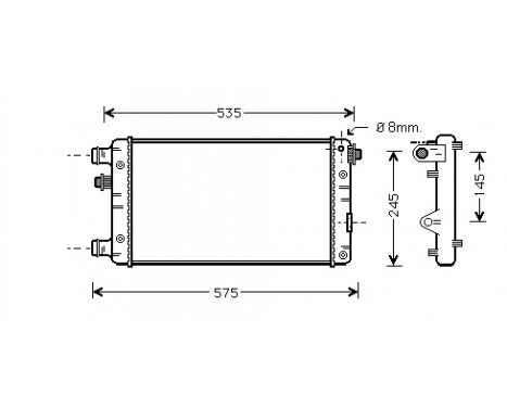 Radiator, engine cooling *** IR PLUS *** 17002239 International Radiators Plus, Image 2