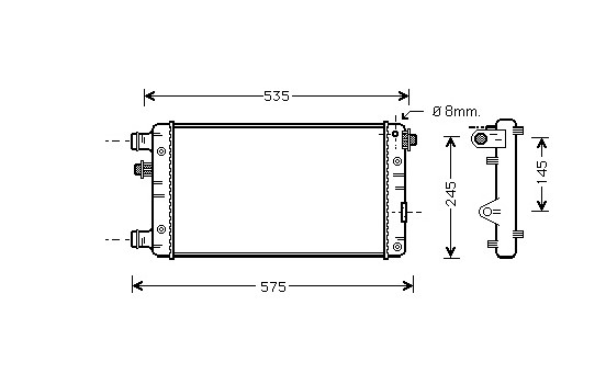 Radiator, engine cooling *** IR PLUS *** 17002239 International Radiators Plus, Image 2