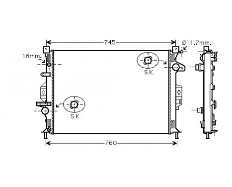 Radiator, engine cooling *** IR PLUS *** 18002425 International Radiators Plus