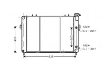 Radiator, engine cooling *** IR PLUS *** 21002007 International Radiators Plus