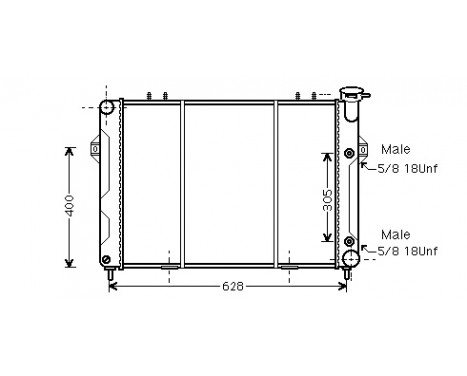 Radiator, engine cooling *** IR PLUS *** 21002007 International Radiators Plus