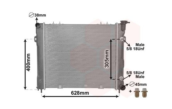 Radiator, engine cooling *** IR PLUS *** 21002007 International Radiators Plus, Image 2