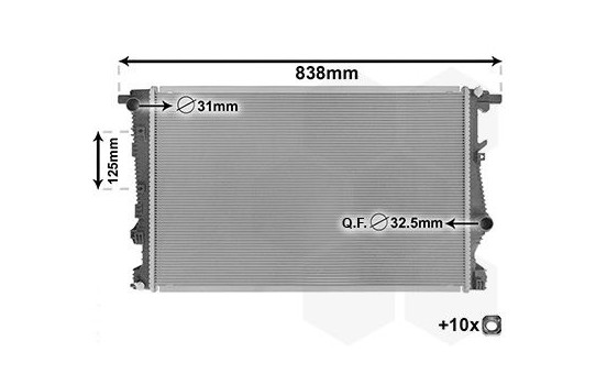 Radiator, engine cooling *** IR PLUS *** 21012700 International Radiators Plus