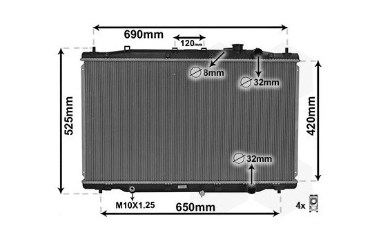 Radiator, engine cooling *** IR PLUS *** 25012702 International Radiators Plus, Image 3