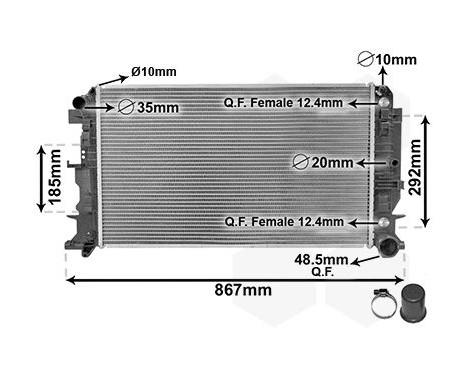 Radiator, engine cooling *** IR PLUS *** 30002403 International Radiators Plus, Image 2