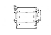 Radiator, engine cooling *** IR PLUS *** 32002204 International Radiators Plus