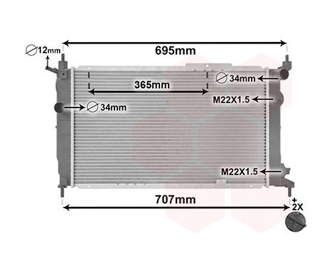 Radiator, engine cooling *** IR PLUS *** 37002091 International Radiators Plus, Image 3