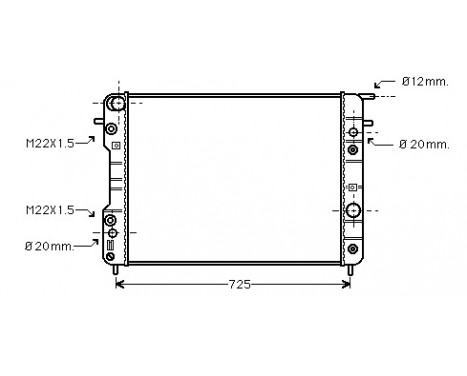 Radiator, engine cooling *** IR PLUS *** 37002193 International Radiators Plus
