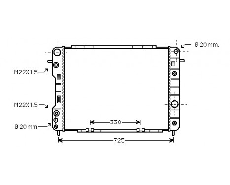 Radiator, engine cooling *** IR PLUS *** 37002199 International Radiators Plus