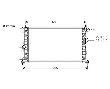 Radiator, engine cooling *** IR PLUS *** 37002220 International Radiators Plus
