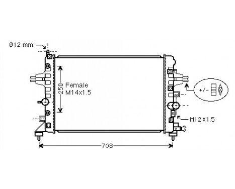 Radiator, engine cooling *** IR PLUS *** 37002482 International Radiators Plus