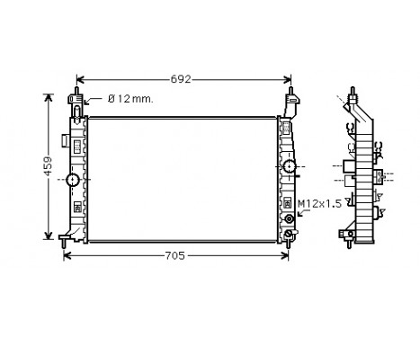 Radiator, engine cooling *** IR PLUS *** 37002582 International Radiators Plus