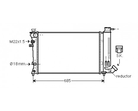 Radiator, engine cooling *** IR PLUS *** 40002140 International Radiators Plus